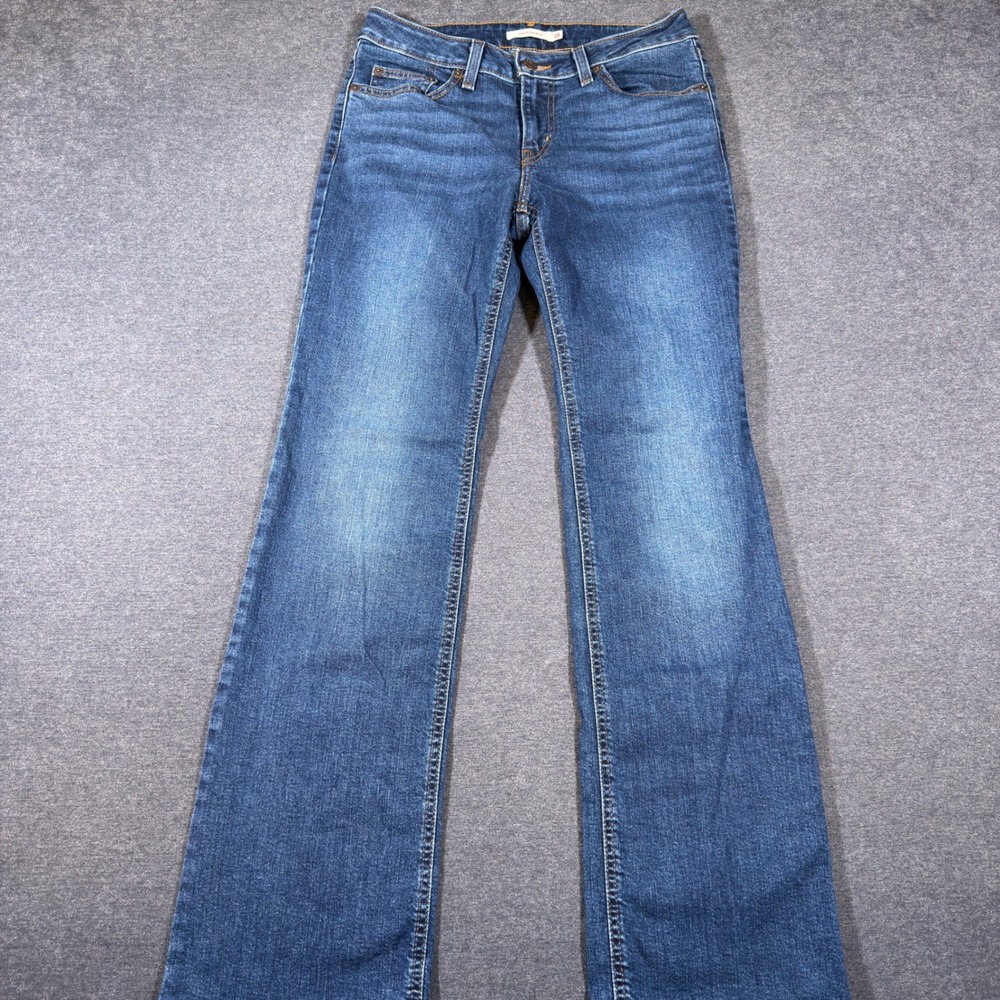 Levi's Superlow Boot Jeans Womens 28 Blue Denim Low Rise Flared Stretch Boho Mom